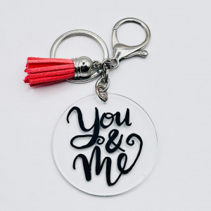 Breloc acrilic pictat manual You & Me