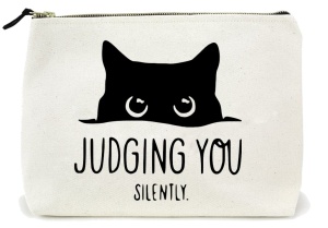 Mini tote bag Judging You Silently