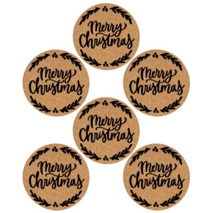 Set coastere Merry Christmas