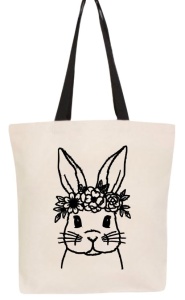 Tote bag Flower Bunny