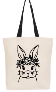 Tote bag Flower Bunny