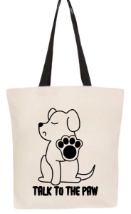Tote bag Talk to the Paw