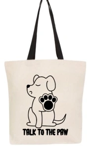 Tote bag Talk to the Paw