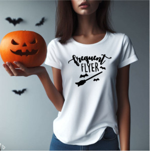 Tricou femei Frequent Flyer alb