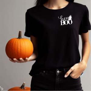 Tricou femei Hey, Boo negru