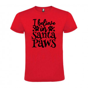 Tricou Santa Paws roșu