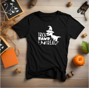 Tricou unisex Trick Rawr Treat negru