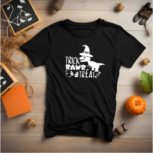 Tricou unisex Trick Rawr Treat negru