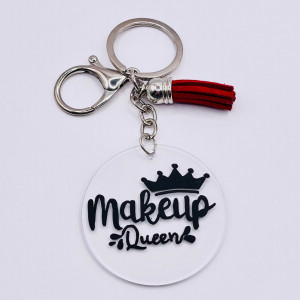 Breloc acrilic pictat manual Makeup Queen