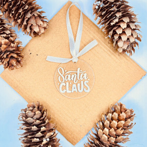 Ornament de brad Santa Claus (minimalist)