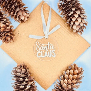 Ornament de brad Santa Claus (minimalist)
