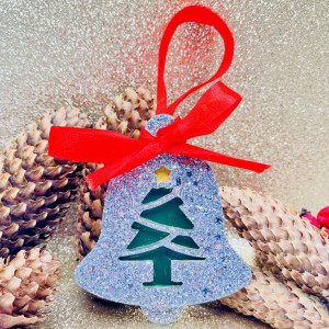 Set de ornamente pentru brad Dasher argintiu