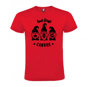 Tricou But First, Coffee roșu