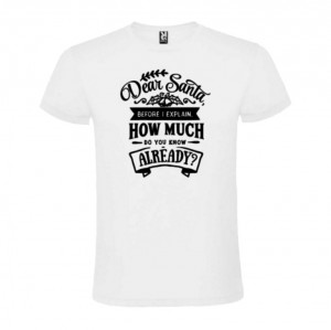 Tricou Dear Santa alb