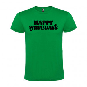 Tricou Happy Pawlidays verde