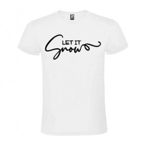 Tricou Let It Snow alb - model 3