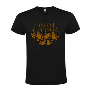 Tricou Merry Christmas negru - model 3
