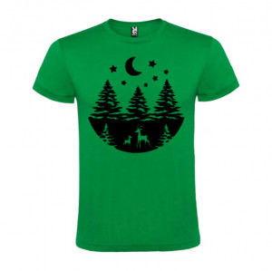 Tricou Peisaj de iarnă verde