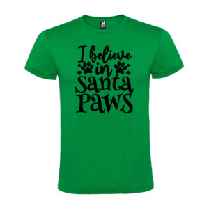 Tricou Santa Paws verde