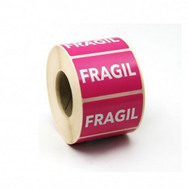 1000 buc Rola cu eticheta "FRAGIL" 60x40 mm, autoadezive, 1000 buc