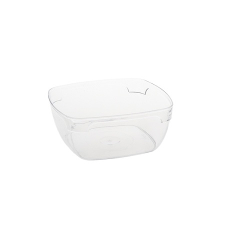 Bol patrat pentru desert 300 ml SB D11, PS,alb/transparent,110×110 mm,288 buc,24 set