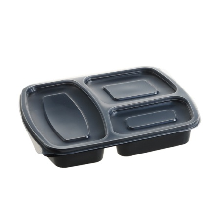Capace pentru Caserole meniu 3 compartimente,PP , transparent,235×185 mm,300 buc,12 set