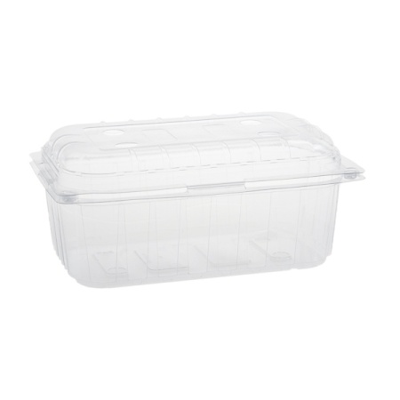Caserole 1000 cc legume,fructe cu capac atasat FT70K 1000-2 ,PET,transparent, 110X190 mm,400 buc, 4 set