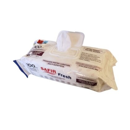 Servetele umede MULTISUPRAFETE, 100 buc cu capac, 12 pachete