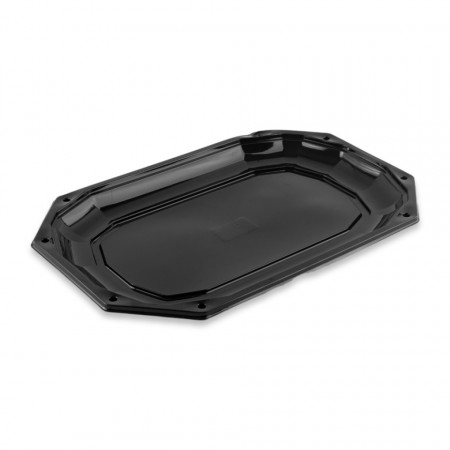 Set 50 buc Platou oval negru 43x29cm