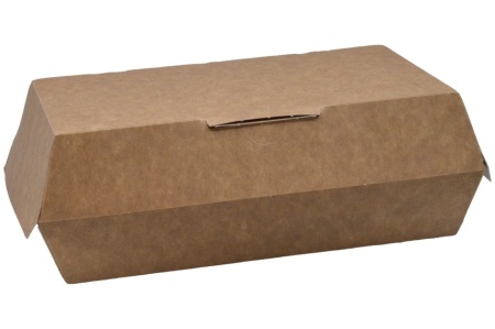 Hamburger dublu kraft-alb, 100 buc/set