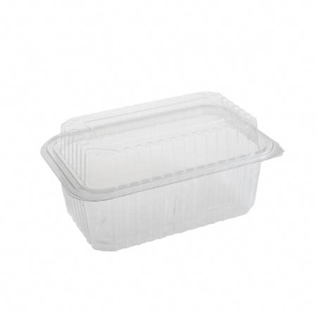 Caserole 500 ml capac inalt,FT108 F500, Transparent, capac atasat,PET, 1000 buc, 10 set