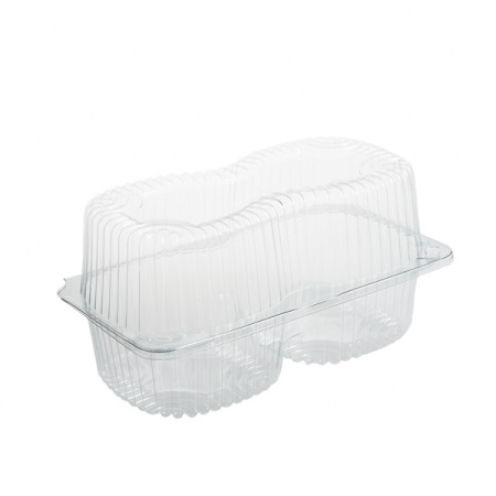 Caserole 1350 cc 2 savarine cu capac atasat IT-402,PET transparent, 175X90 mm,900 buc, 18 set