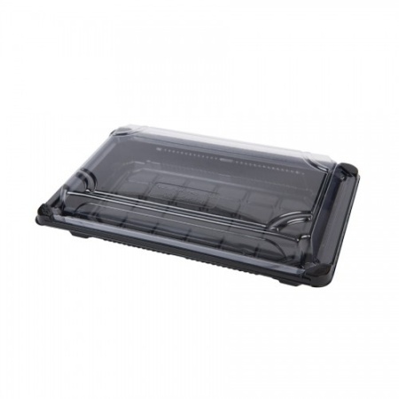 Caserole sushi medii/2, capac transparent, 400 buc, 4 set