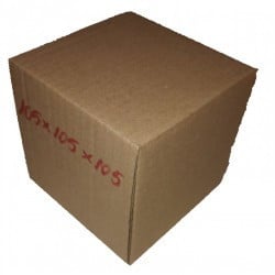 1 buc - Cutie carton NATUR 105 x 105 x 105 mm - prezentare produs - disponibil la set de 25, 50, 100, 200