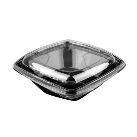 Capac caserole patrate negre 750 ml,PET,400buc,8 set