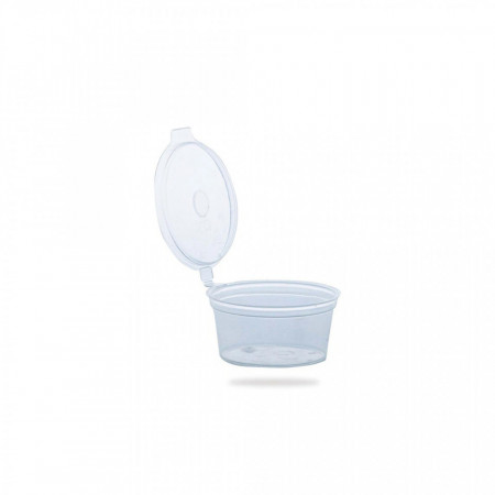 Set 50 buc Sosiera PP cu capac atasat 1 oz 30 ml