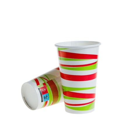 Pahare 12 oz Carton +2PE, 350 ml, color , D80 mm, h 118 mm, 20 set, 1000 buc