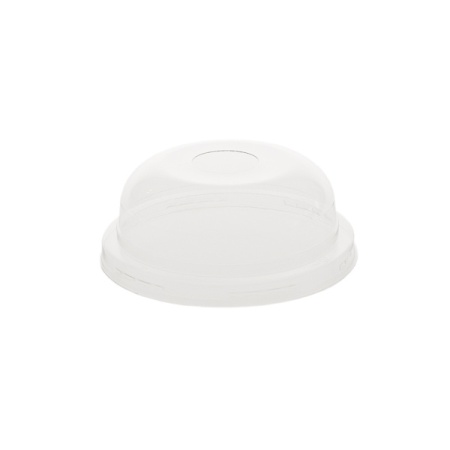 Capac Bombat dome cu orificiu pentru pai , PET, transparent, D97 mm , 10 set, 1000 buc