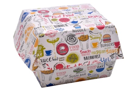 Hamburger color box mediu, 100 buc/set