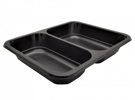 Set 50 Caserola Termosudabila 2C, PP Negru, 227X178X45