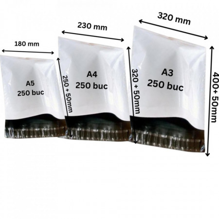 Set Profesional 750 Pungi (plicuri) Curierat (A3, A4, A5)