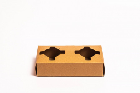 Set 100 buc Suport Carton 2 Cupe -Natur-