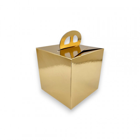 Set 25 buc Cutii tort aurii desen Square- maner 12X12X12 cm