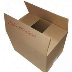 1 buc Cutie carton NATUR 290 x 190 x 200 mm - prezentare produs - disponibil la set de 25, 50, 100, 200