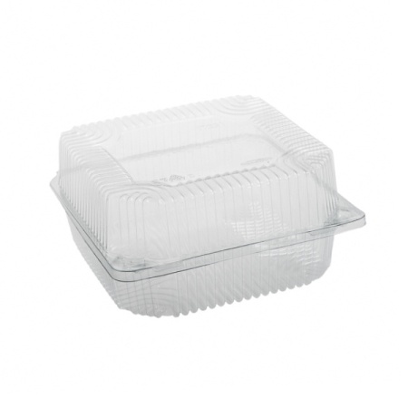 Caserole 1400 cc patrate cu capac atasat IT-251,PET transparent,140X140 mm, 650 buc, 13 set