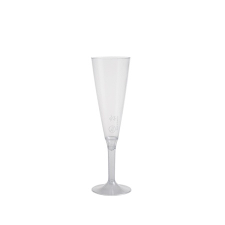 Pahare cu picior pentru sampanie 160 ml, PS,transparent, D58 mm, h217 mm, 10 set, 100 buc