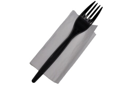 Set f+s negru reutilizabil, 100 buc/set