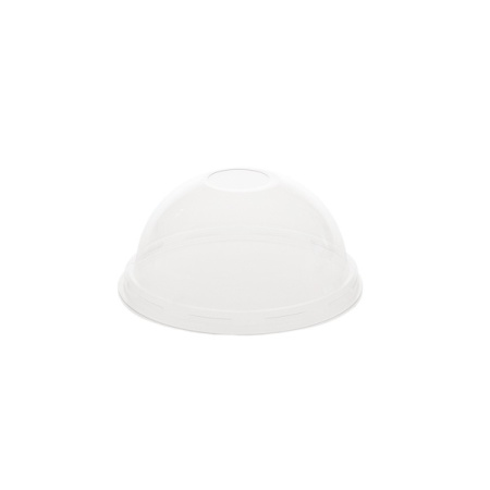 Capac bombat dome cu orificiu pentru pai , PP , transparent, D95 mm, 10 set, 1000 buc
