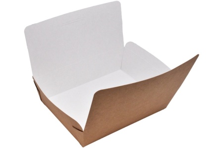 Cutie take away 2 clape mare kraft alb h5, 50 buc/set