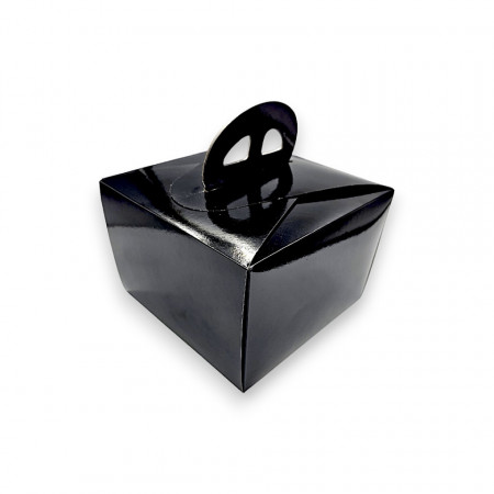 Set 25 buc cutii tort neagre pie handle, dimensiune 21X21X13